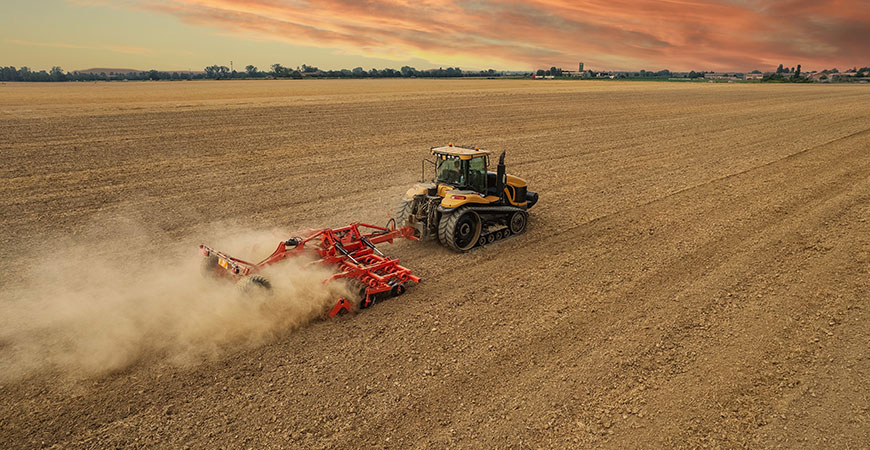 tractor in open field